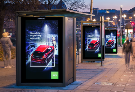 Digital Out of Home Advertising Bus Shelters