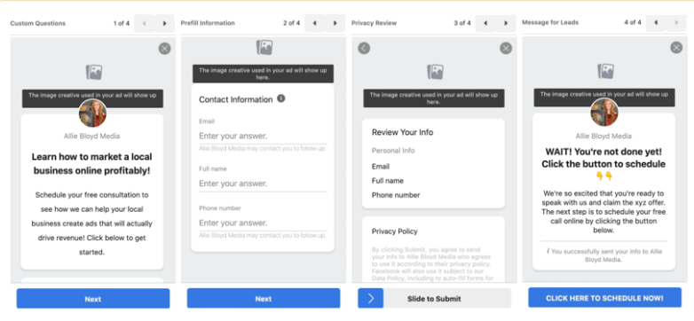 Facebook Lead Form