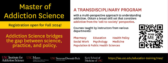 MSSmedia successful campus media campaigns - USC Institute for Addiction Science recruitment ad for bus shelters and transit cards