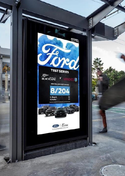 traditional campus media: digital out-of-home advertising transit ad