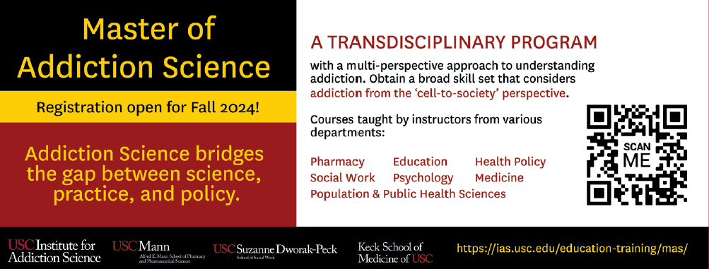 MSSmedia successful campus media campaigns - USC Institute for Addiction Science recruitment ad